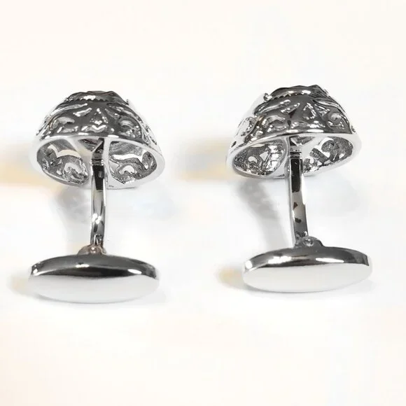 NEW - Large Red Crystal Oval Cufflinks